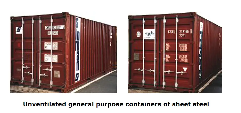 Types of shipping containers